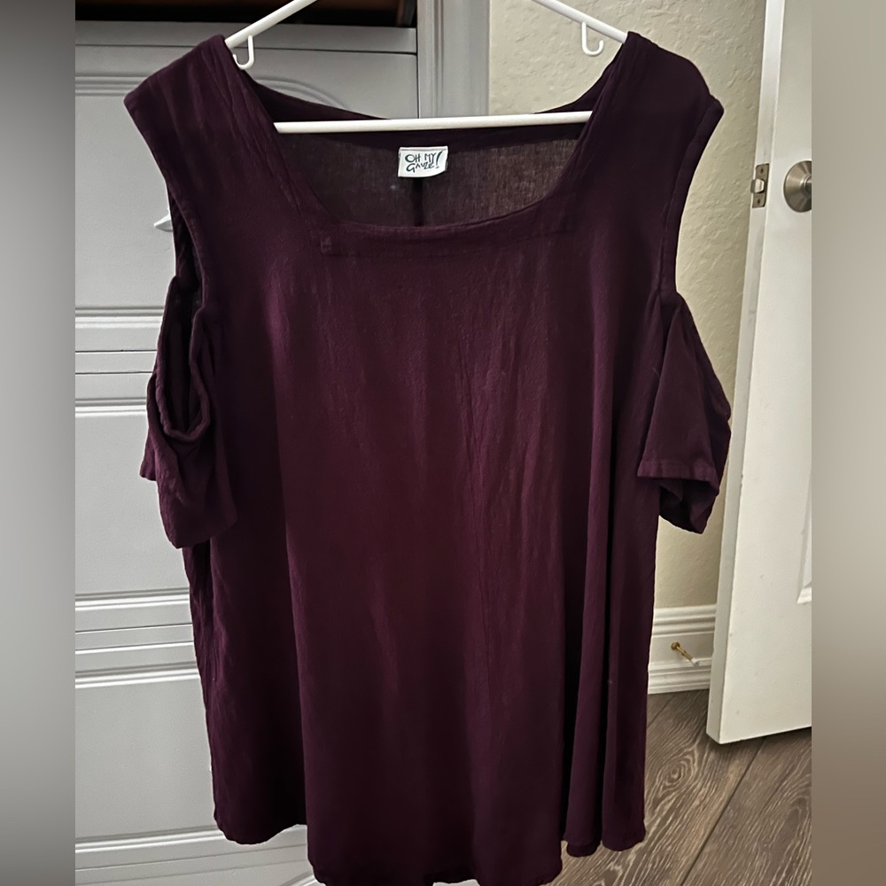 Oh My Gauze! Top burgundy